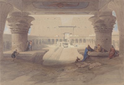 Desde debajo del Pórtico del Templo de Edfu, Alto Egipto de David Roberts